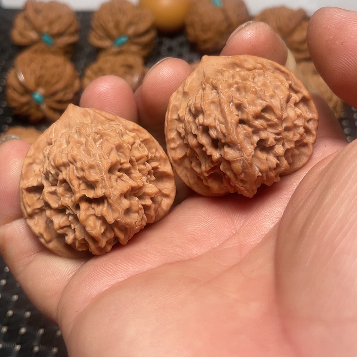 【闪购商品】文玩核桃把件40野生皇冠狮子头