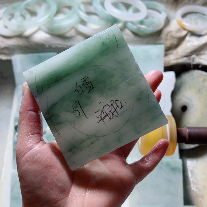 白***雪定制石英质玉（天山翠）定制款57