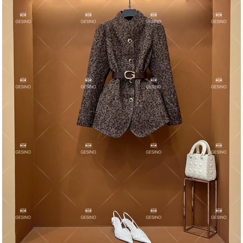 【悠悠】秋冬气质小香风时尚设计师中长款外套 QD-2025207