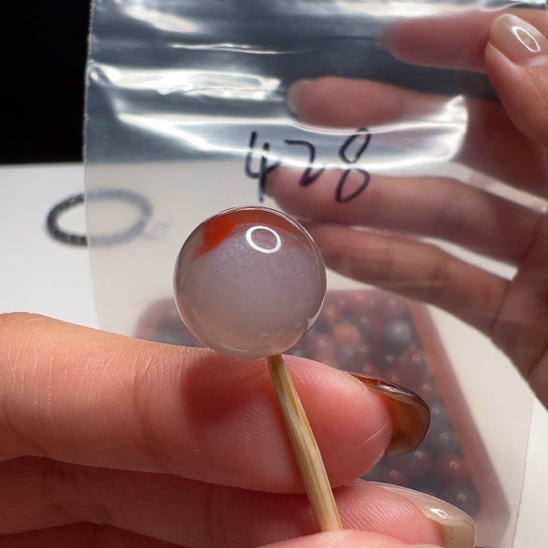 未镶嵌南红玛瑙南红玛瑙428号凉山单珠12.5+mm