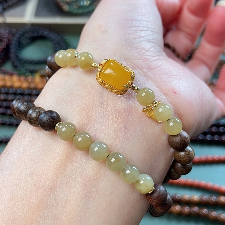 沉香手串0.6白棋沉香手串