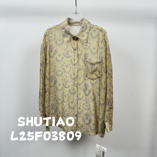 【SHUTIAO】2025夏季：新款小众设计款衬衫L25F03809
