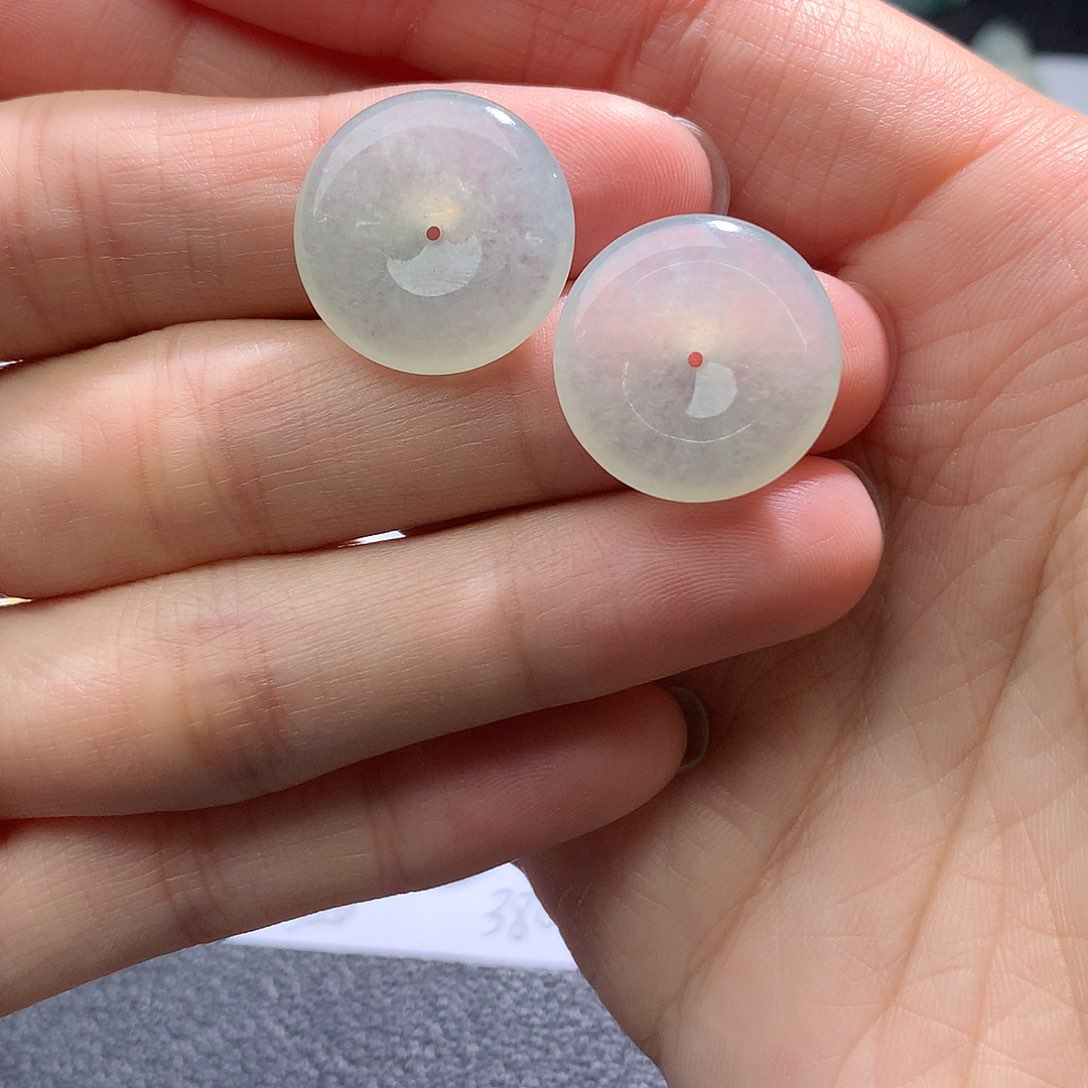 翡翠裸石翡翠冰种平安扣翡翠