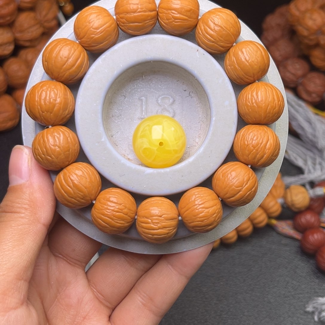 猴头核桃吊坠17➕聚宝盆送黄