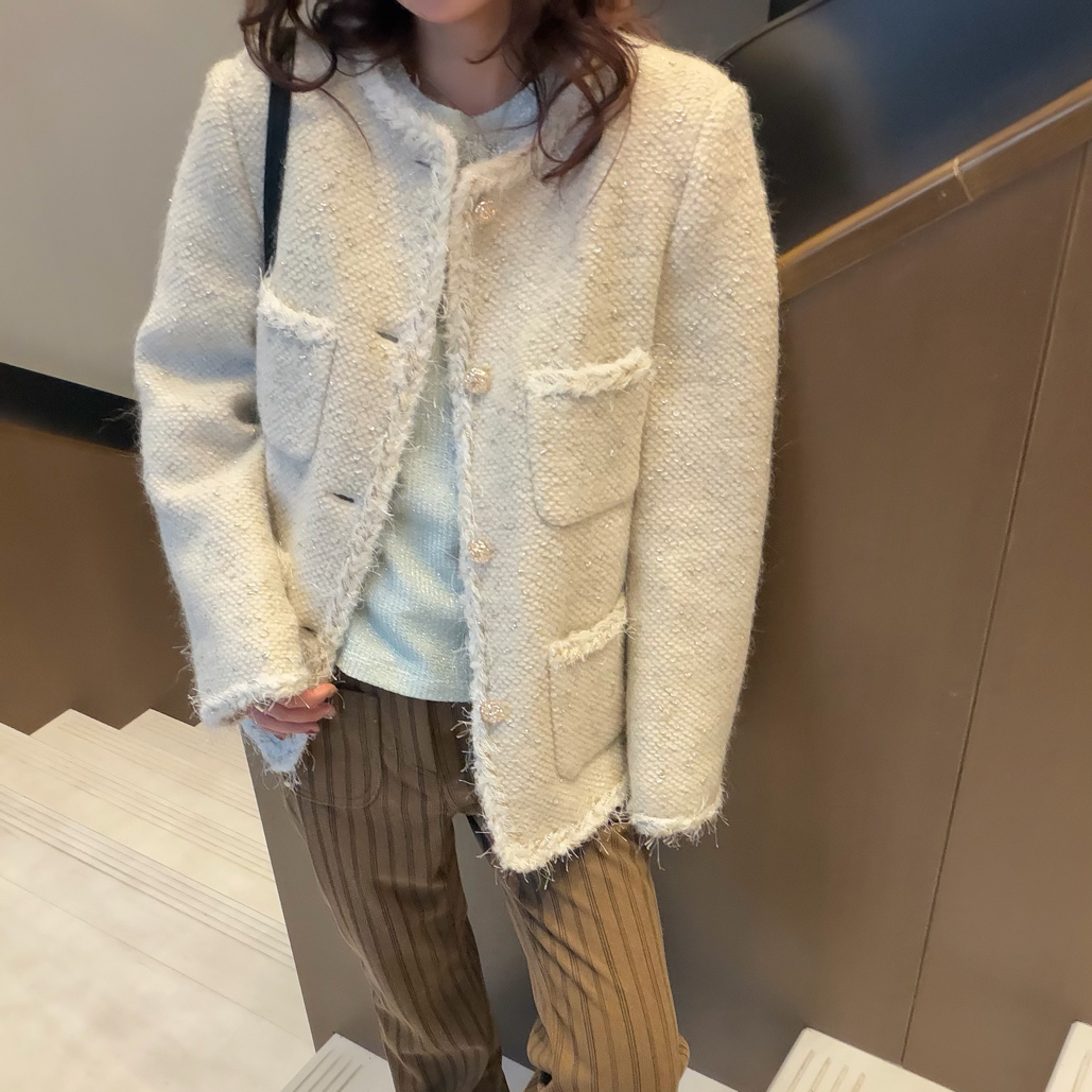 泡菜正品 奶油千金羽绒小香外套（整套新品仅以外套命名）