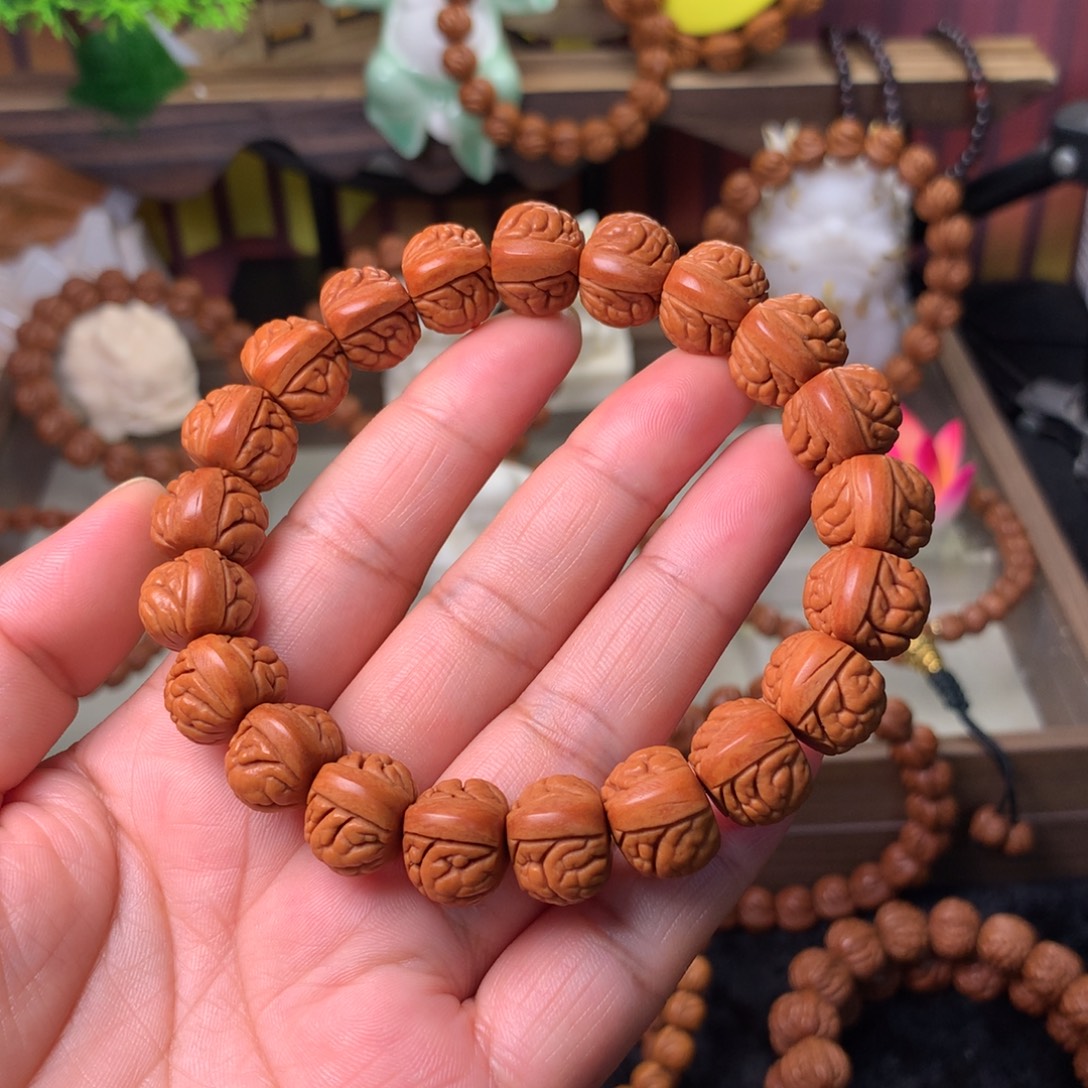 吊坠桃核荔枝手串14