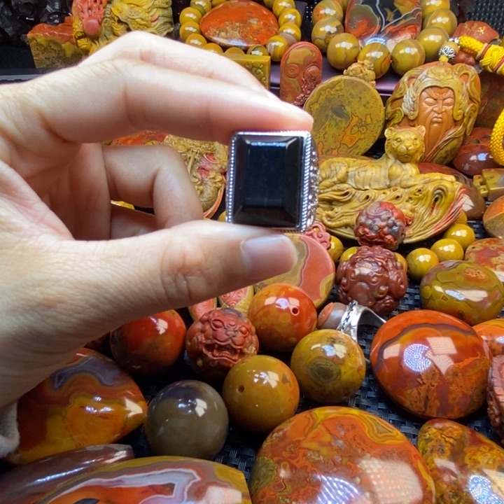 玛瑙/玉髓戒指合金