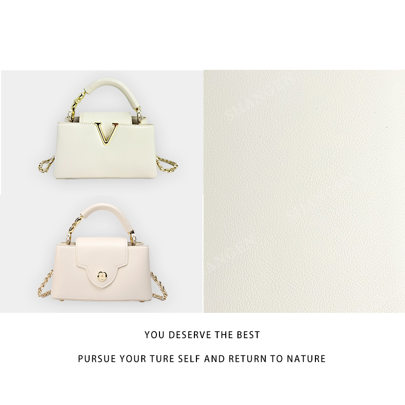 【云云甄选】SKL-Z8060-米白-轻奢时尚女士新款手提单肩斜挎包