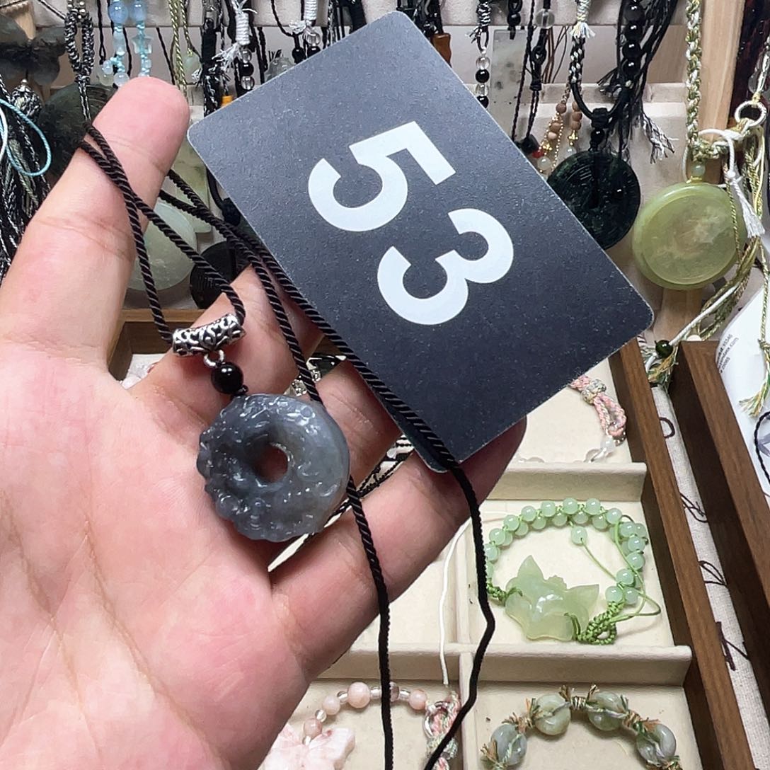 蛇纹石玉合金颈饰