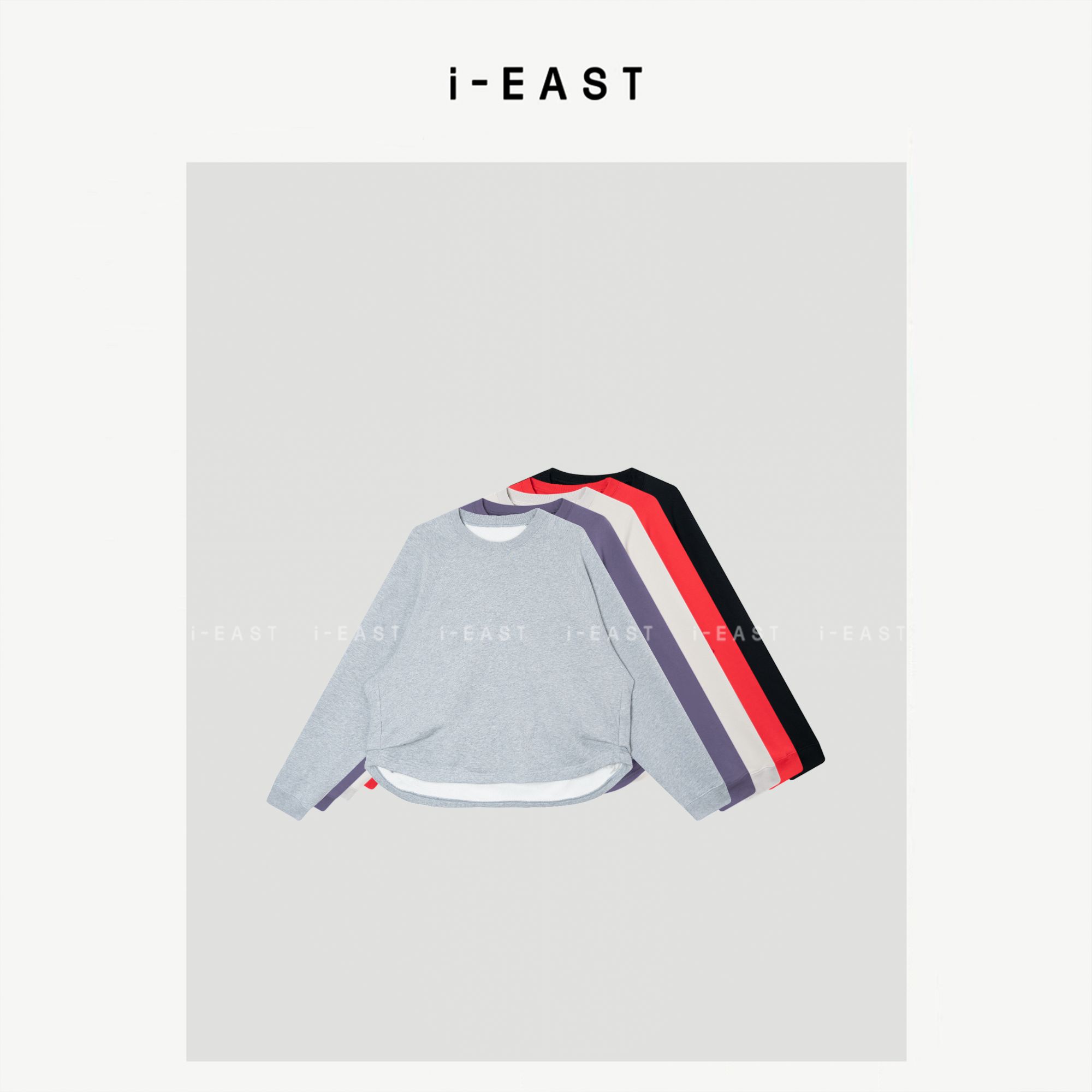 i-EAST 布鲁塞尔~秋冬极简慵懒感宽松卫衣上衣 5D S25388