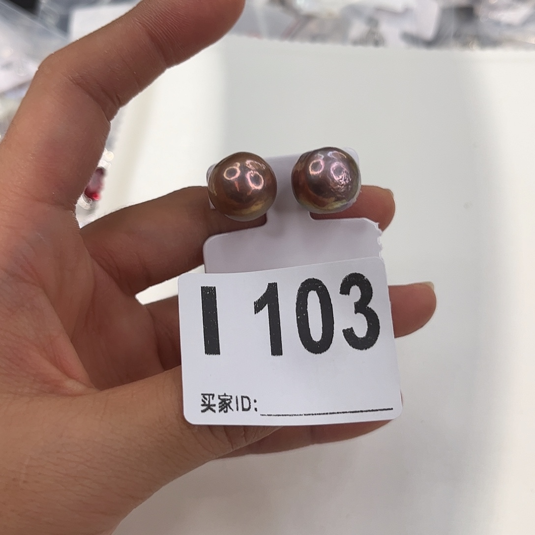 淡水珍珠银S925镶嵌耳饰