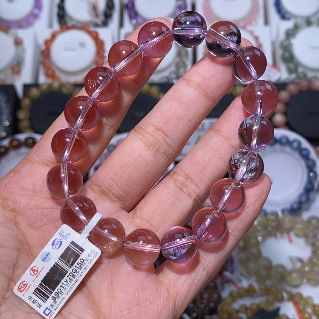 【闪购商品】水晶手链未镶嵌?**?玻利维亚紫黄11.6m