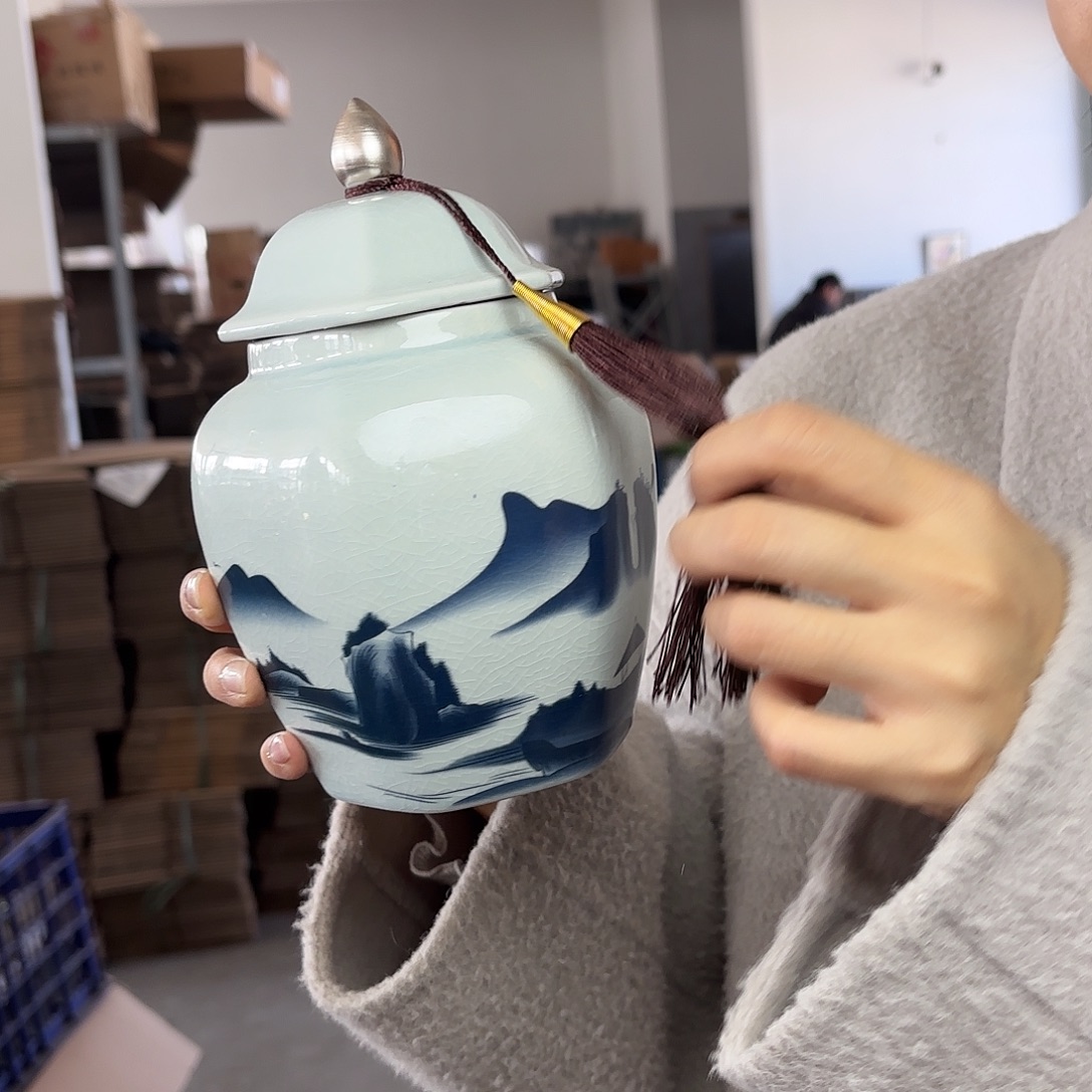 龙泉云间青瓷小米茶器