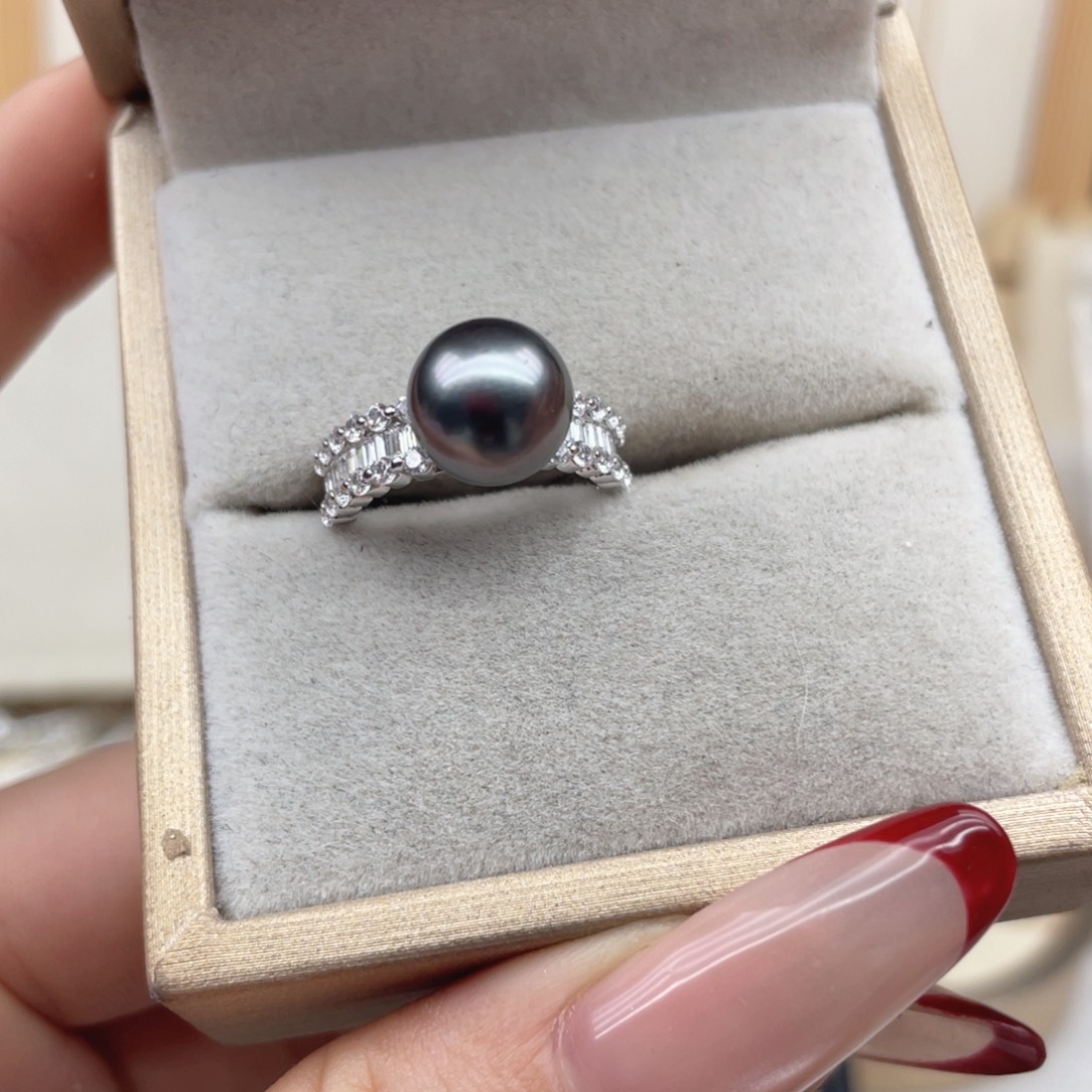 海水珍珠银S925镶嵌戒指X101
