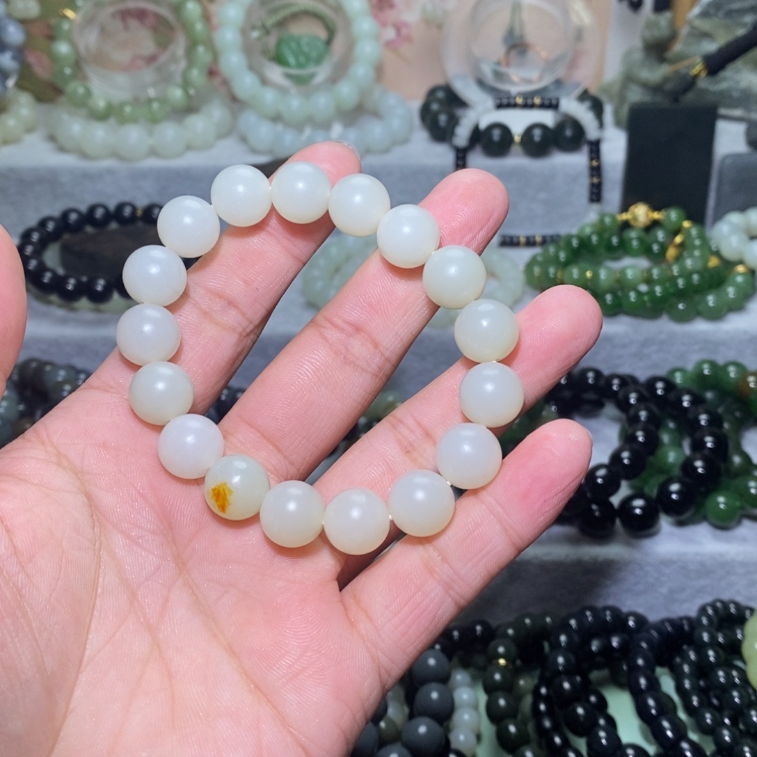 和田玉未镶嵌手链