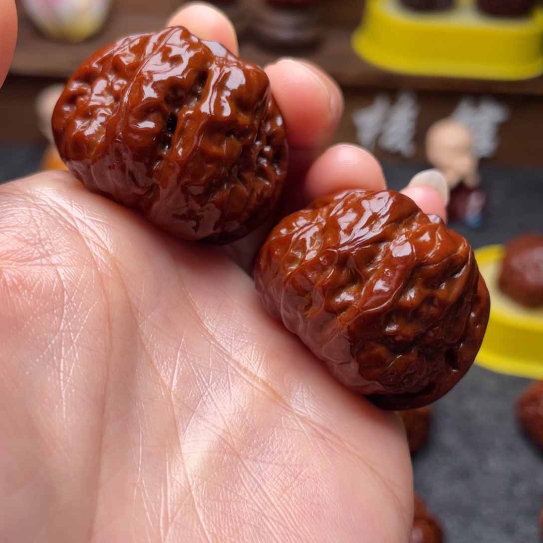 文玩核桃吊坠文玩核桃 手把件 蛤蟆头 37