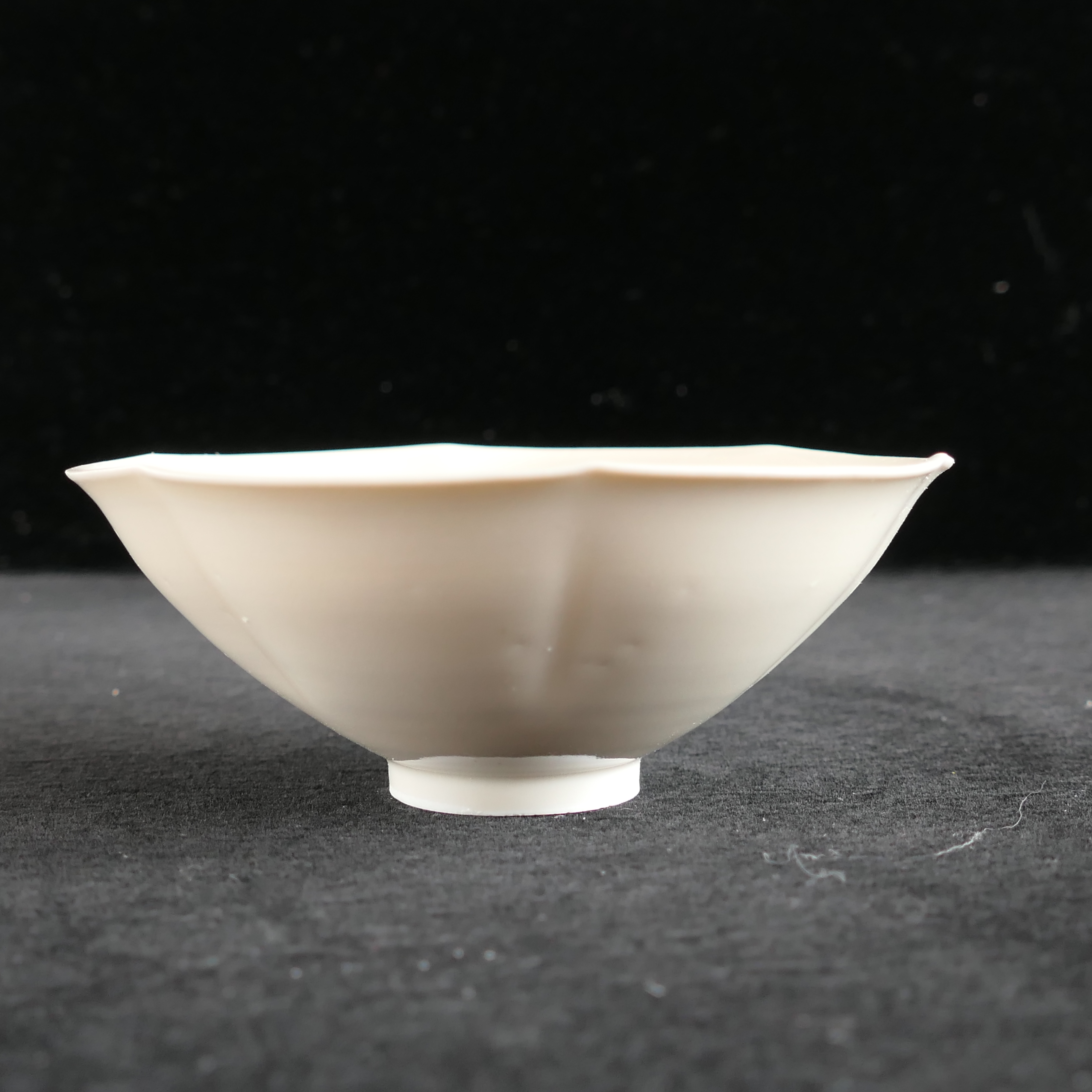 【仿古器、精致主义者勿拍】定窑仿古白釉花形茶盏陶瓷斗笠杯