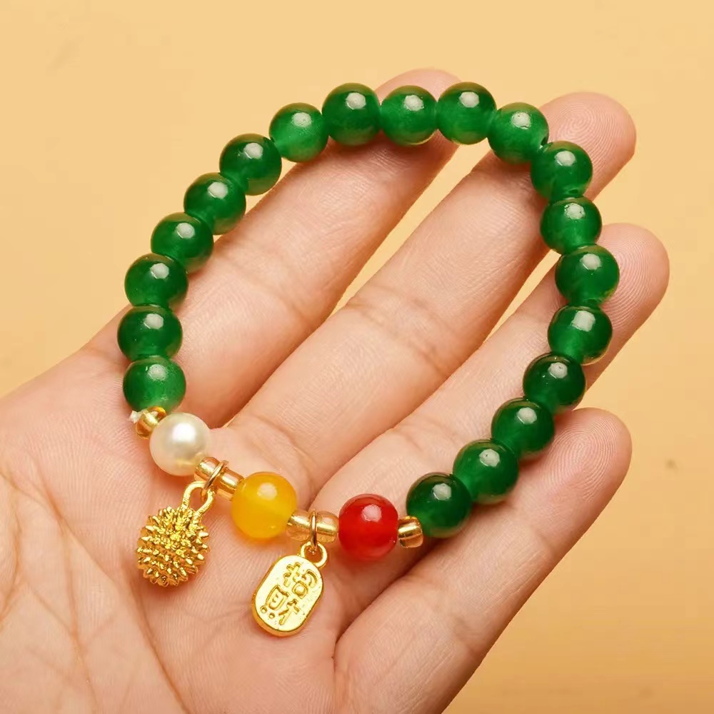 SZ065-国风设计款 典藏款 绿手串项圈多样性发货