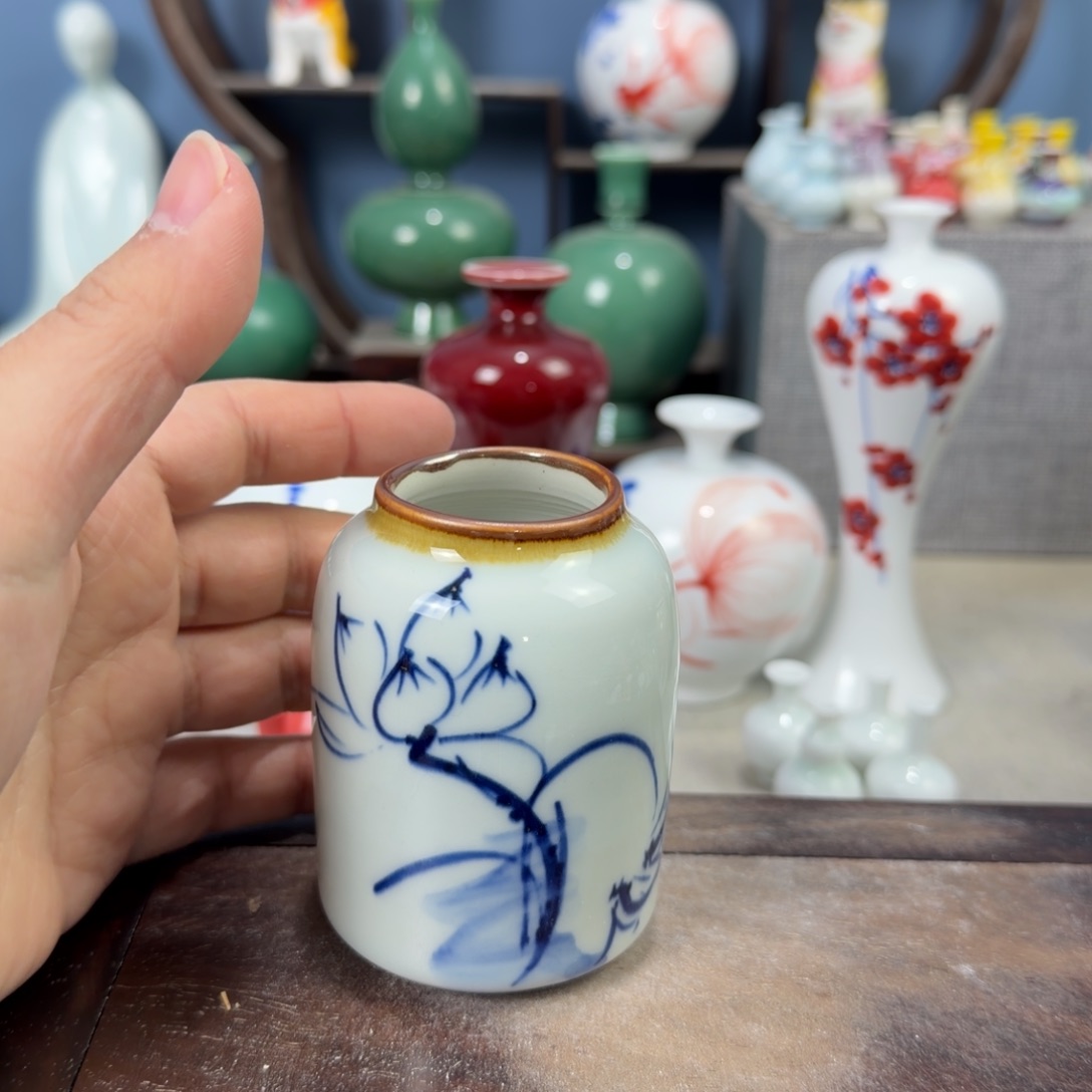 陶瓷手工小花器摆件