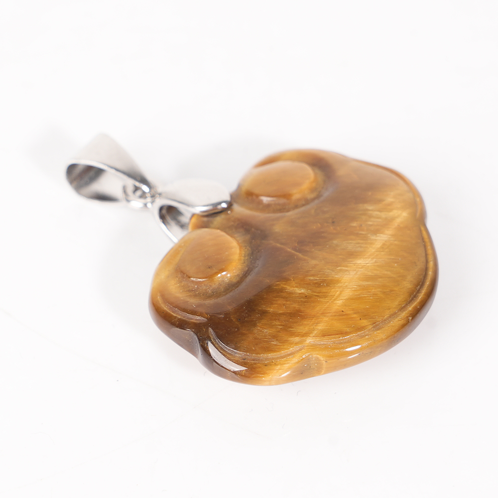 特级虎眼石如意锁吊坠4503