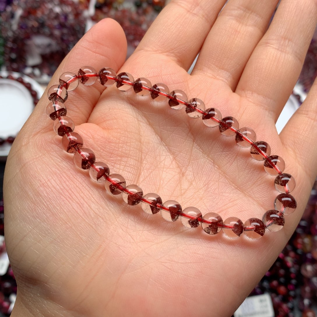 水晶手链未镶嵌红幽灵金字塔6