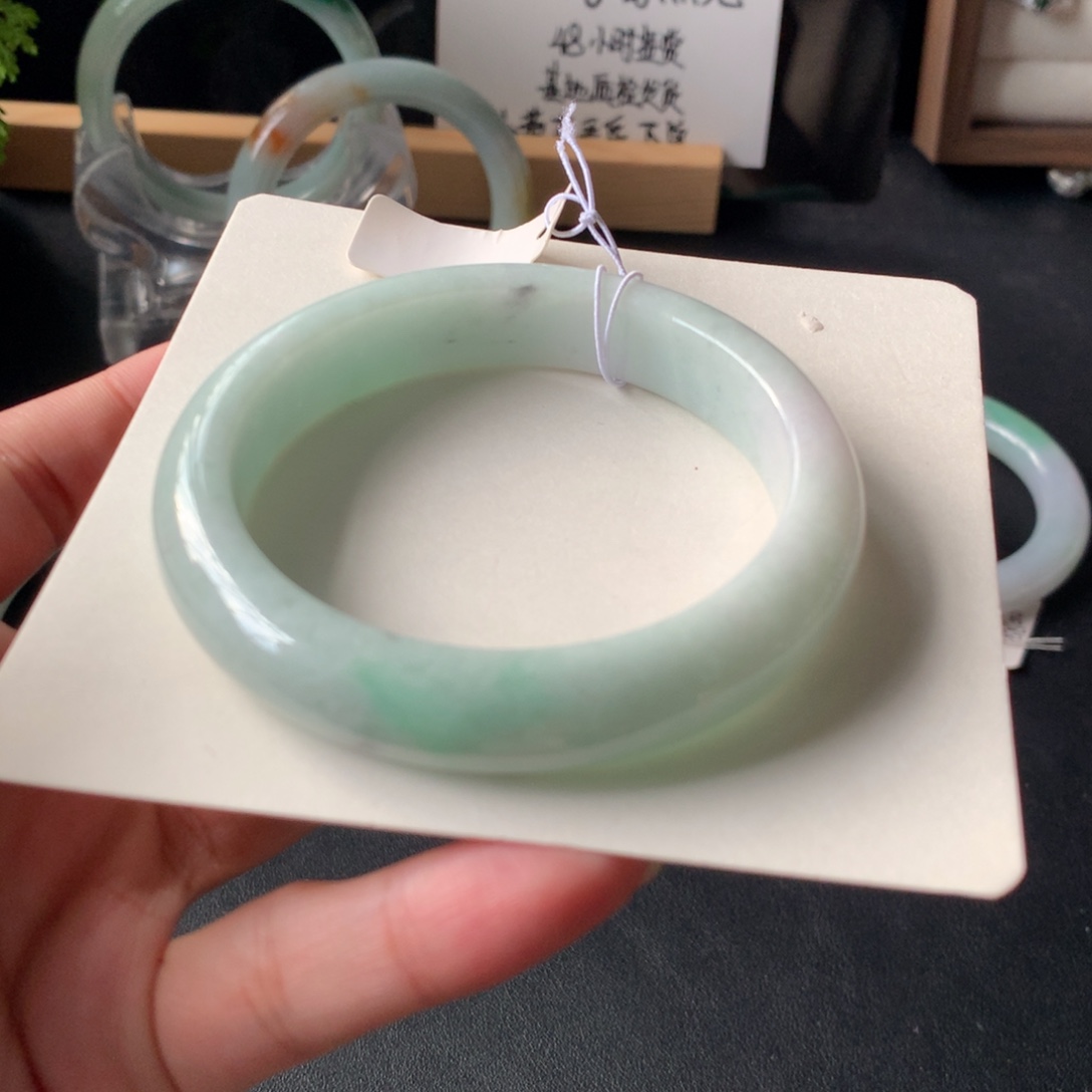 翡翠未镶嵌手镯4号57.3-12.5-8.4