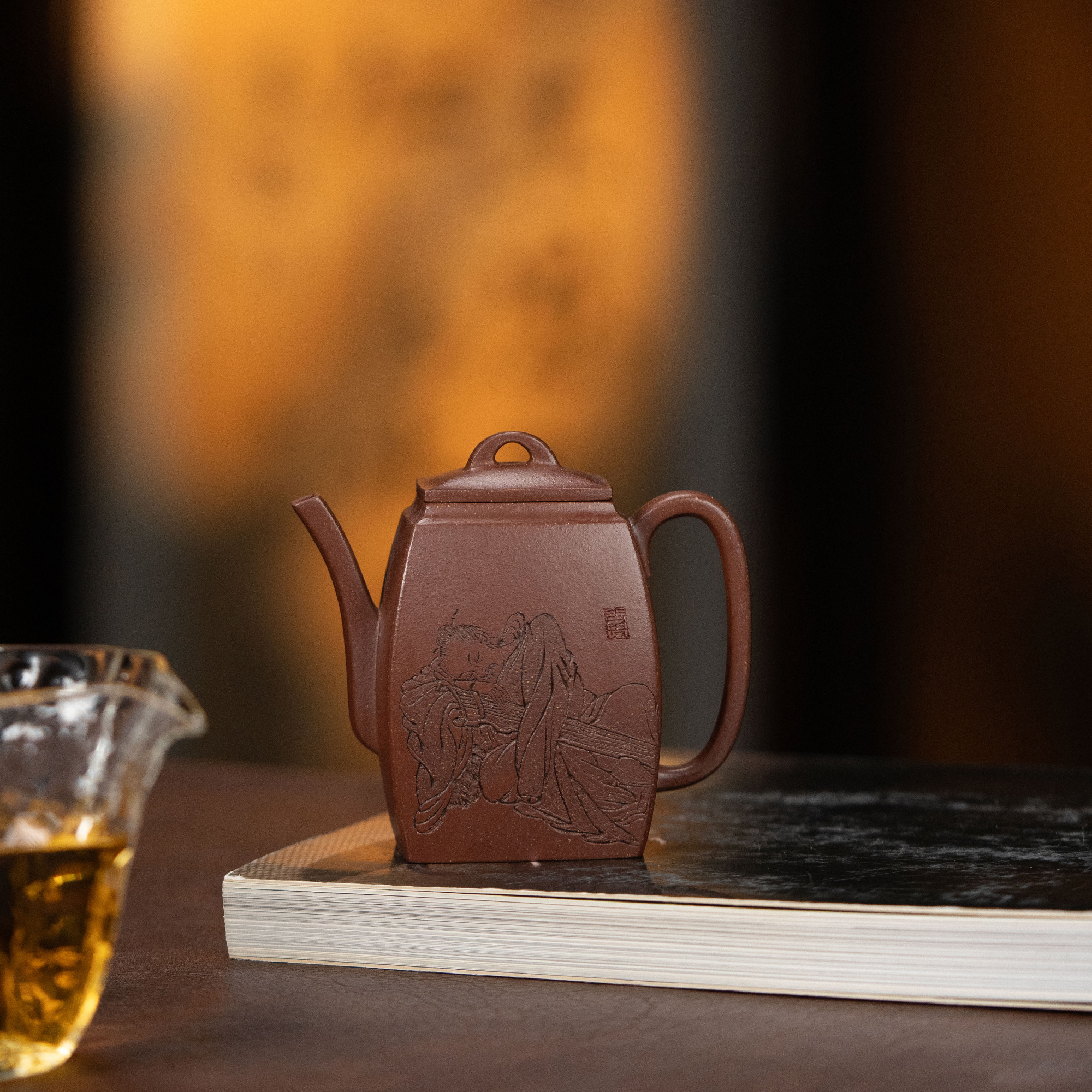 【利贞l抚琴汉方】李建军制 原矿底槽清 约180cc 紫砂壶茶具LJJ