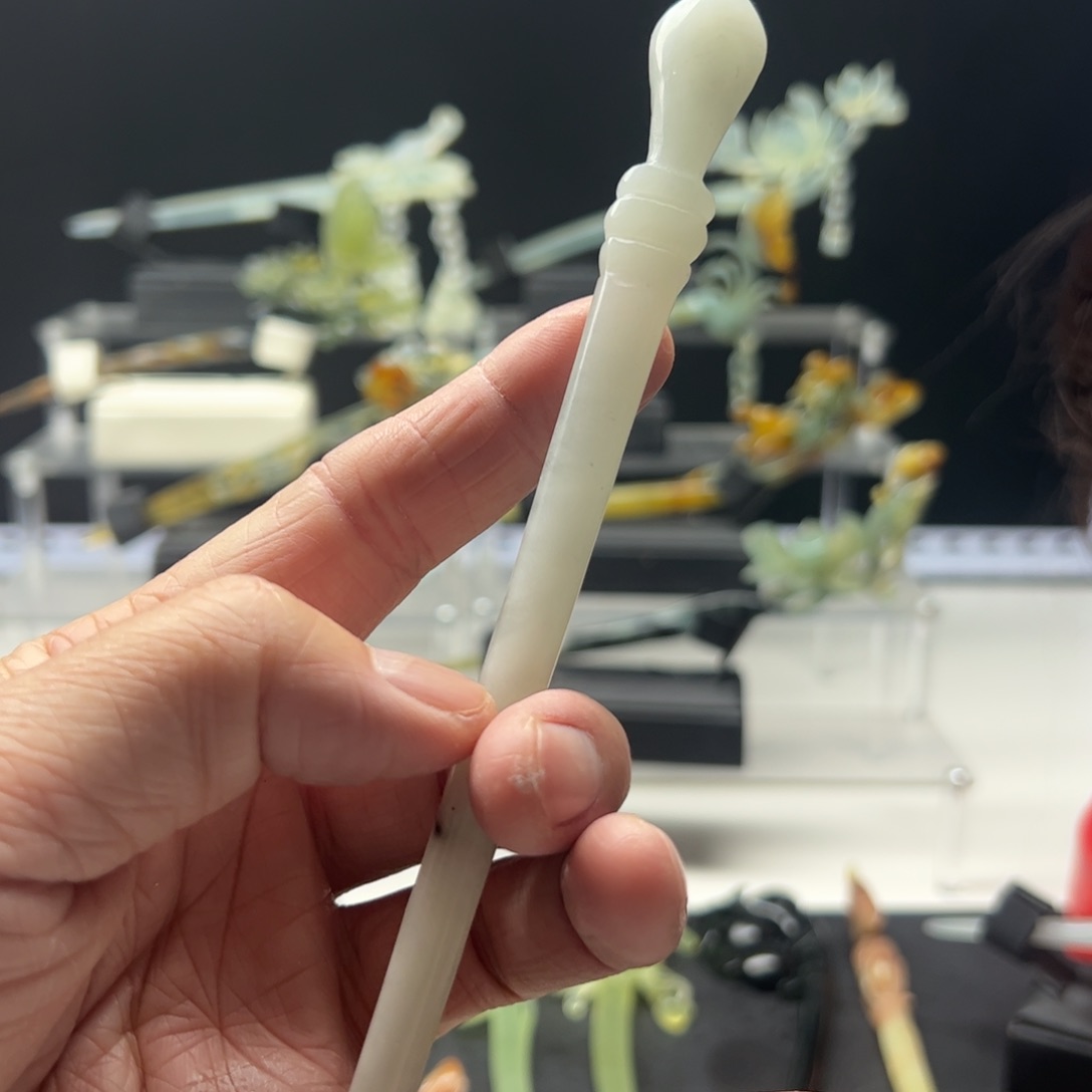 岫玉福利发簪未镶嵌