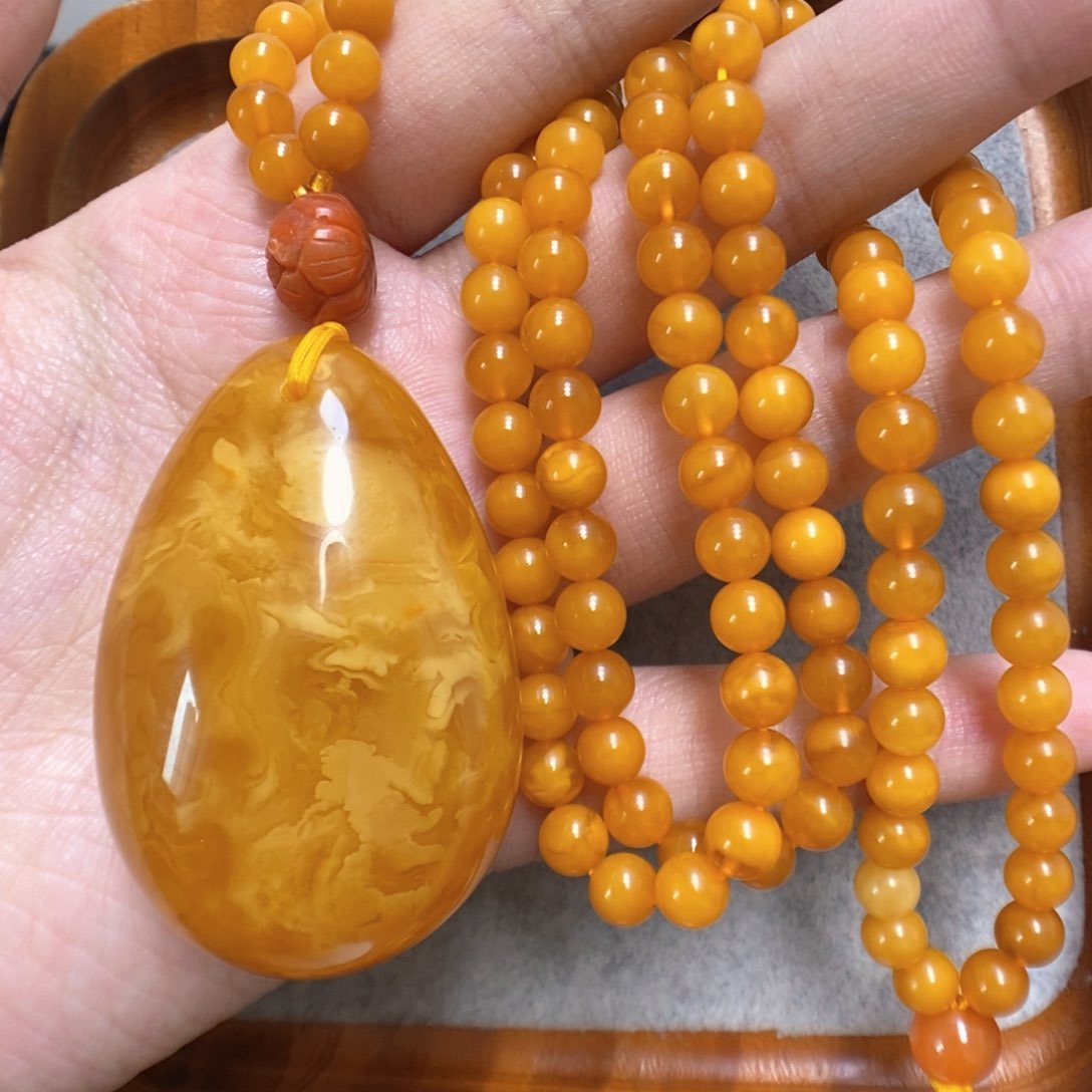 蜜蜡项链未镶嵌蜜蜡吊坠