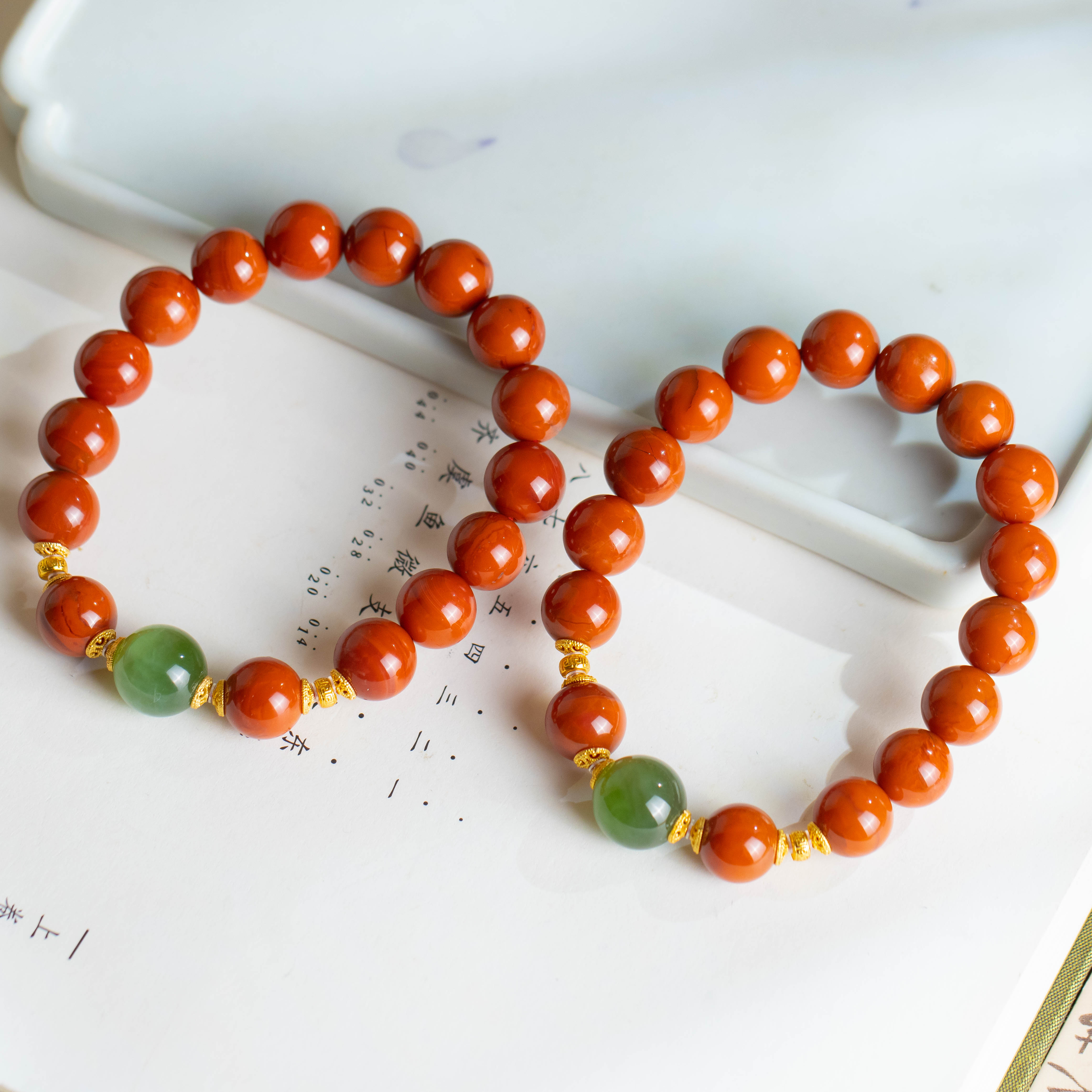 南红圆珠单圈手串(多样性发货 发其一)