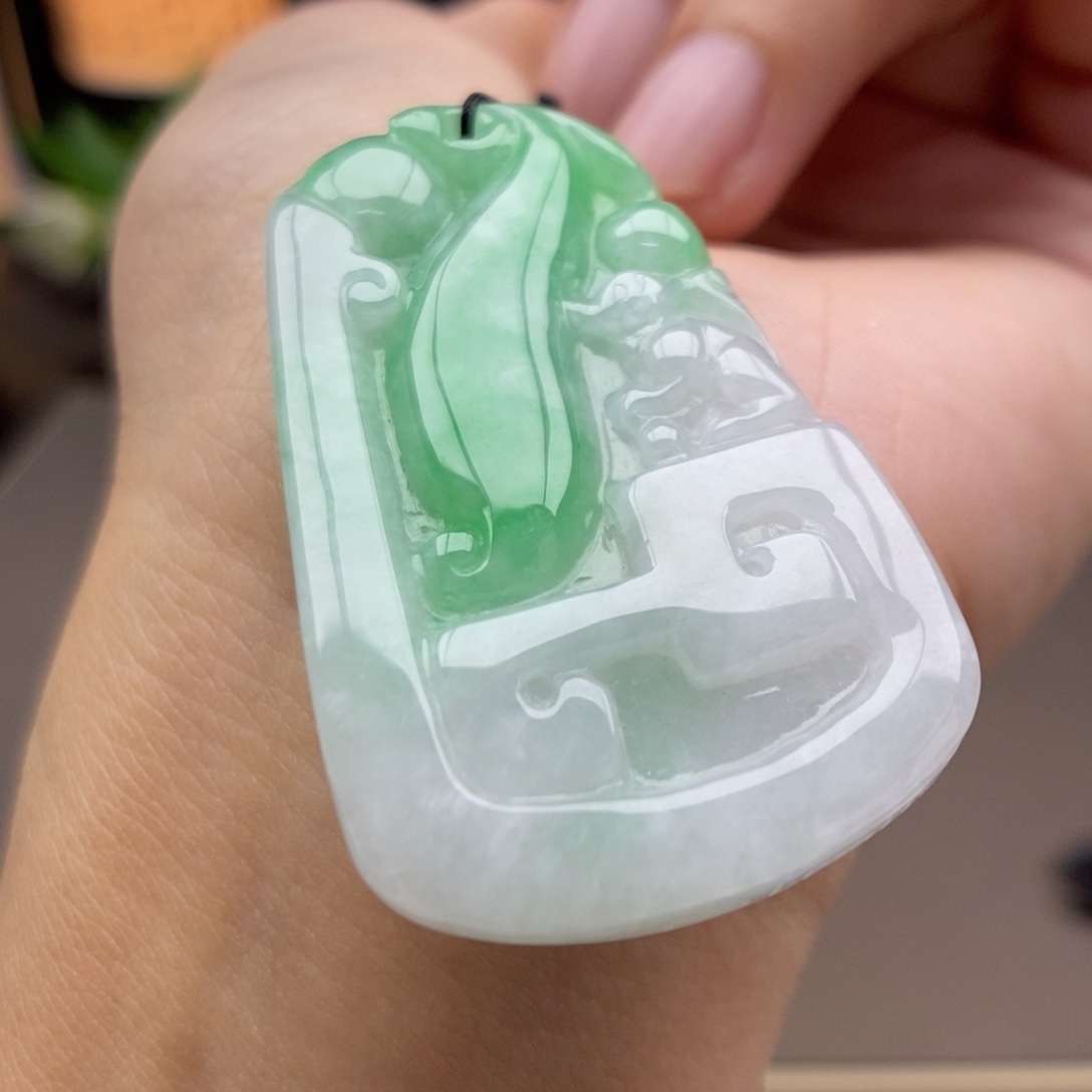 翡翠银S925镶嵌颈饰吊坠45