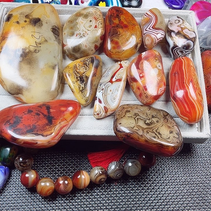 玛瑙/玉髓未镶嵌耳环