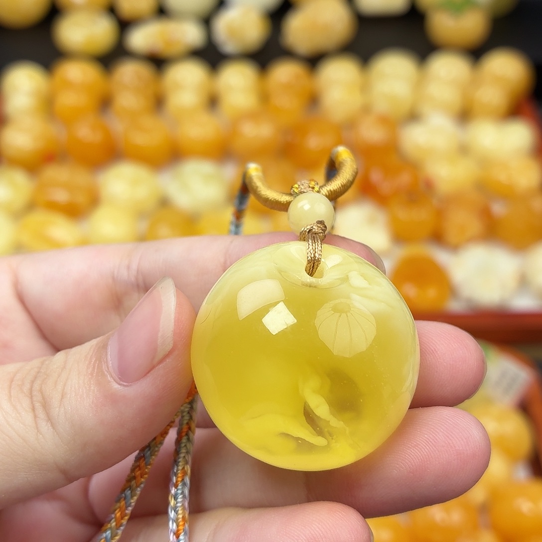 蜜蜡未镶嵌毛衣链 