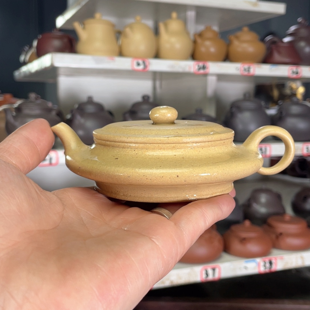 紫砂茶壶台西本绿半手工130毫升