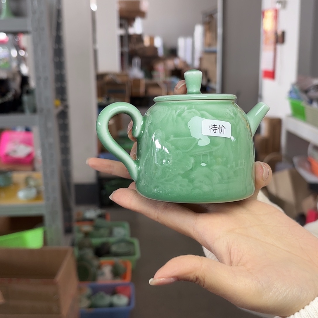 龙泉云间青瓷小米茶器