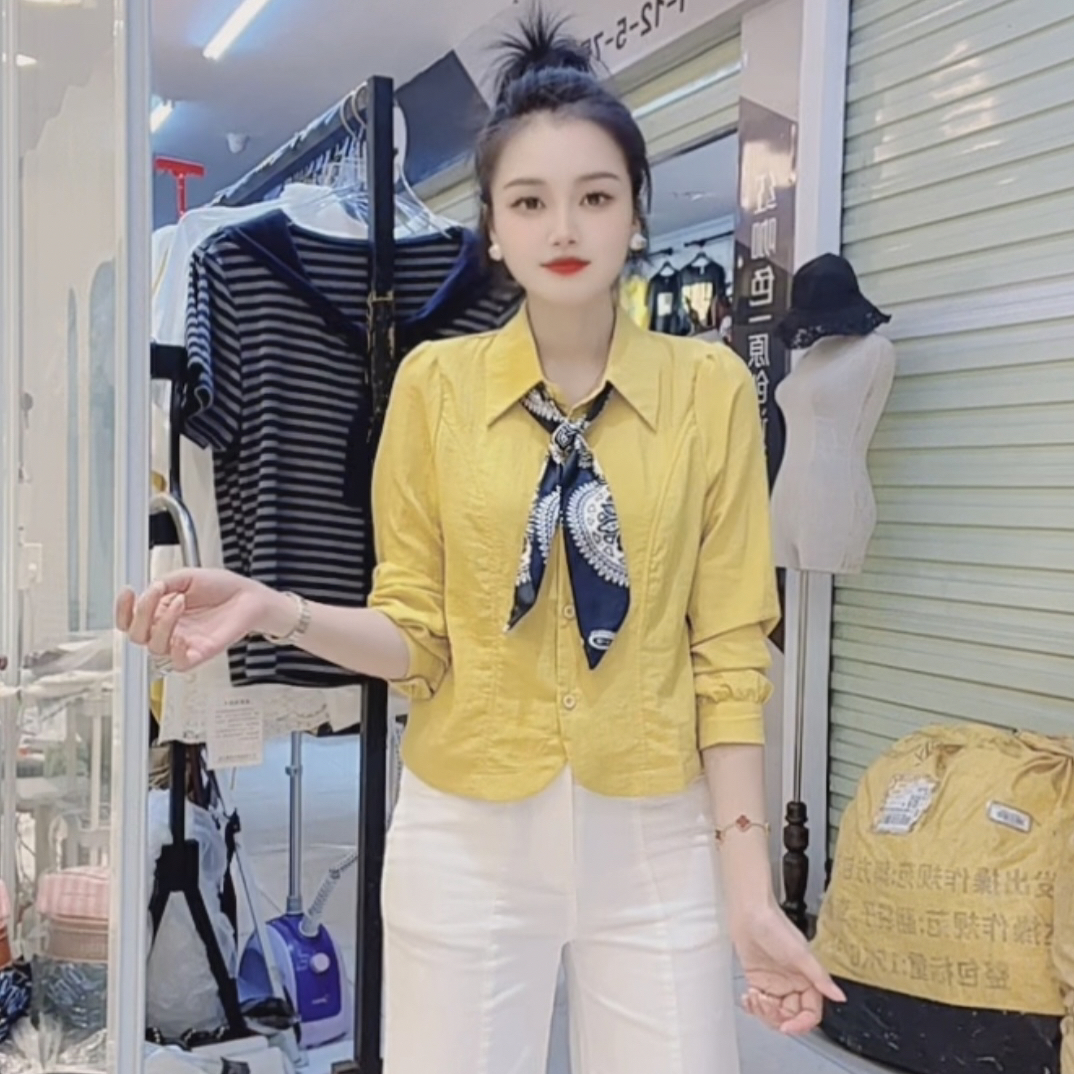 【小玉】新款时尚甜美长袖百搭显瘦特色设计感上减龄衣