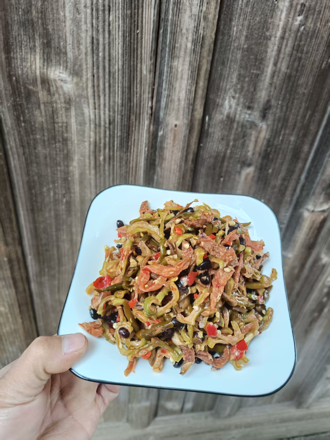 【湘水】湖南乡村美食   青椒豆豉扎菜（包邮）