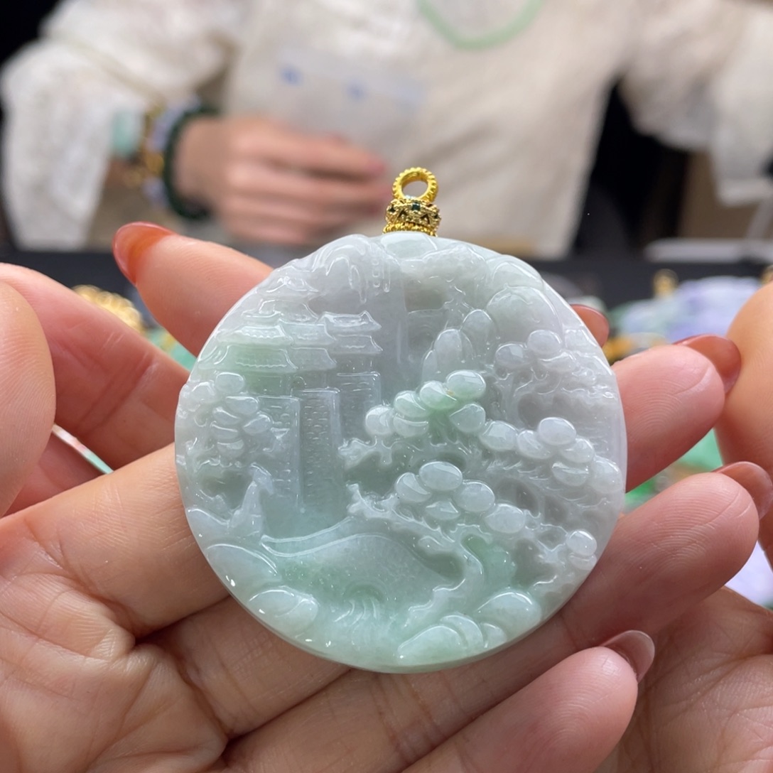 翡翠未镶嵌颈饰代编织