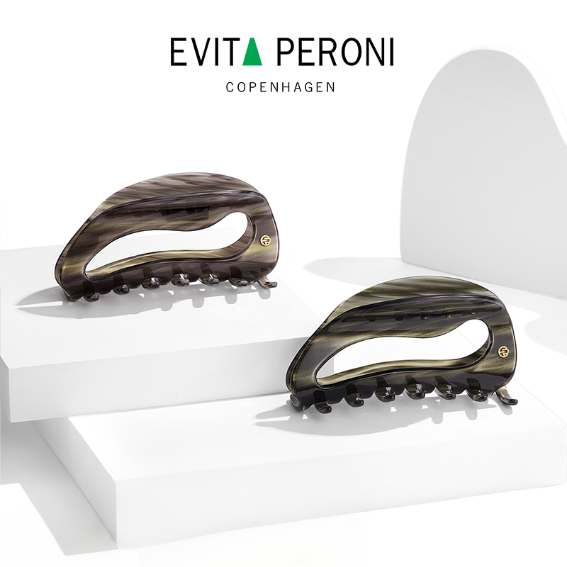 Evita Peroni/依慧达高级感醋酸抓夹后脑勺女鲨鱼夹几何美学ZB