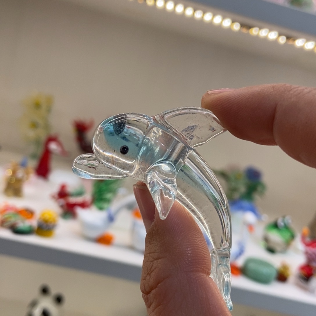 琉璃手工艺品海豚的