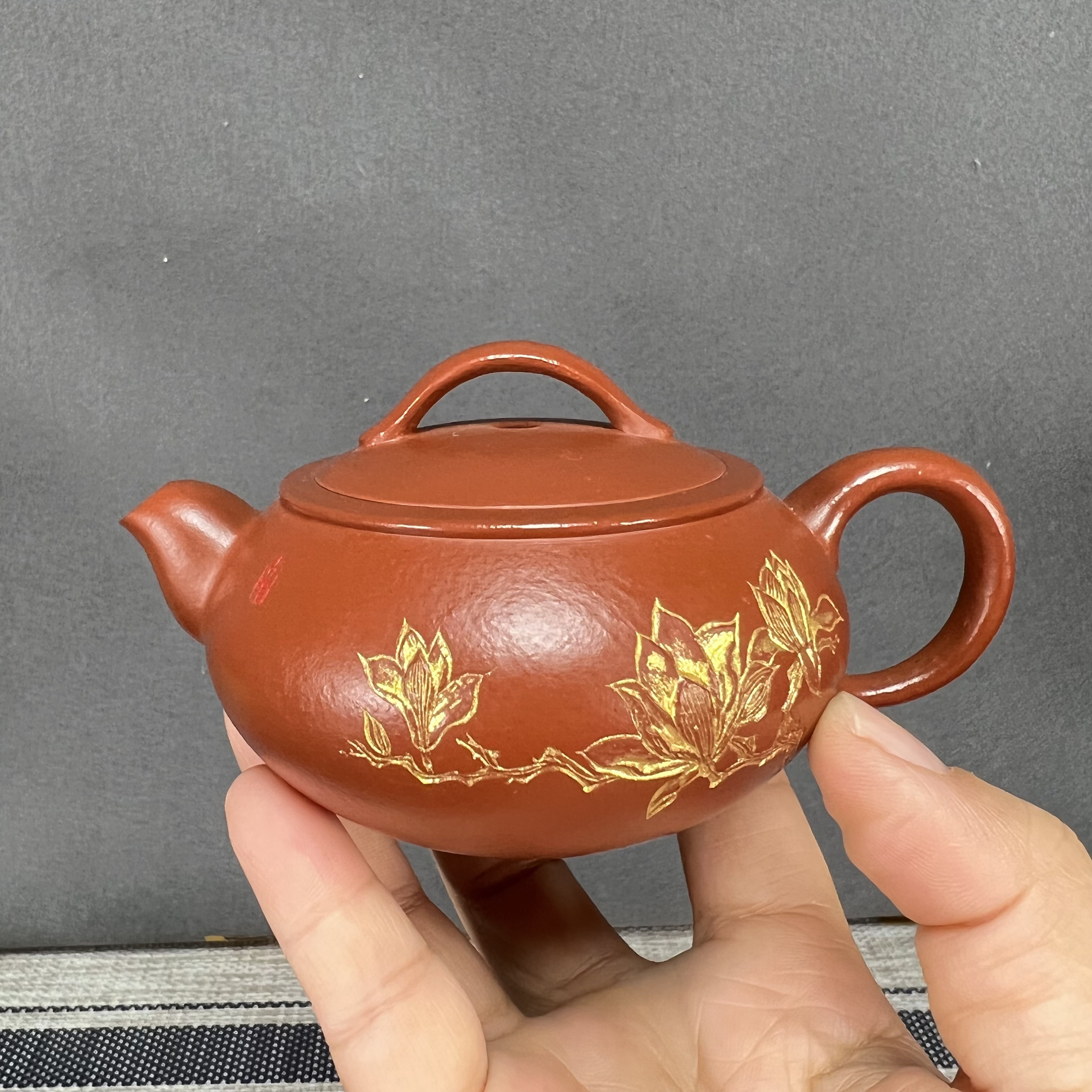 邀月140毫升黄龙山粗砂大红泥