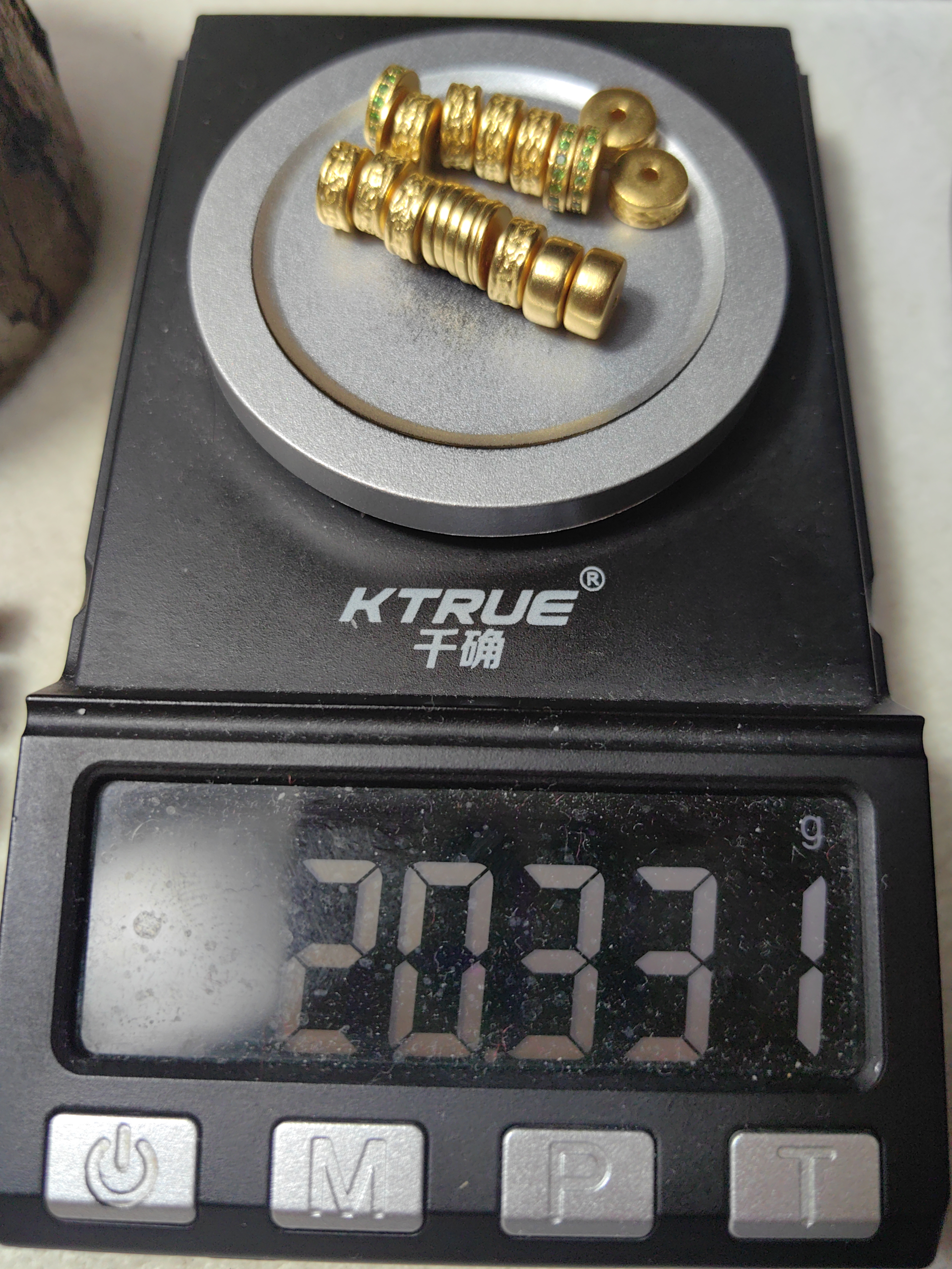 足金999药片嘎片黄金手串配饰