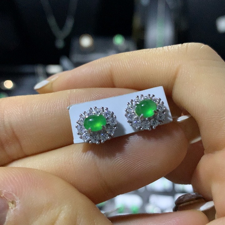 翡翠银S925镶嵌戒指