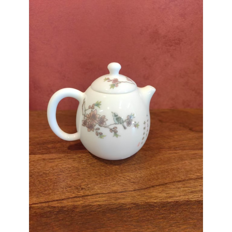 手绘喜上眉梢茶壶-4149