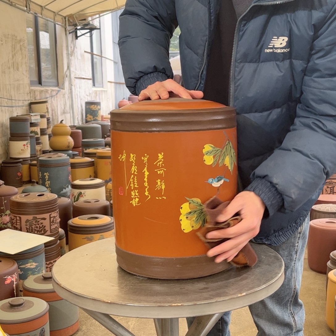 紫砂茶叶罐12 饼茶叶罐