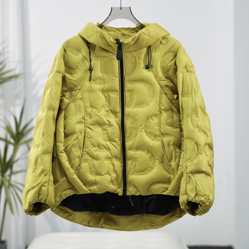 LI丽系列  F115  女装时尚撤柜秋冬羽绒服中黄色DD1012112