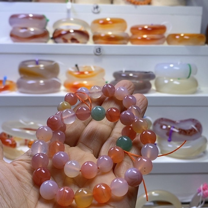 玛瑙/玉髓手链未镶嵌锵*锵