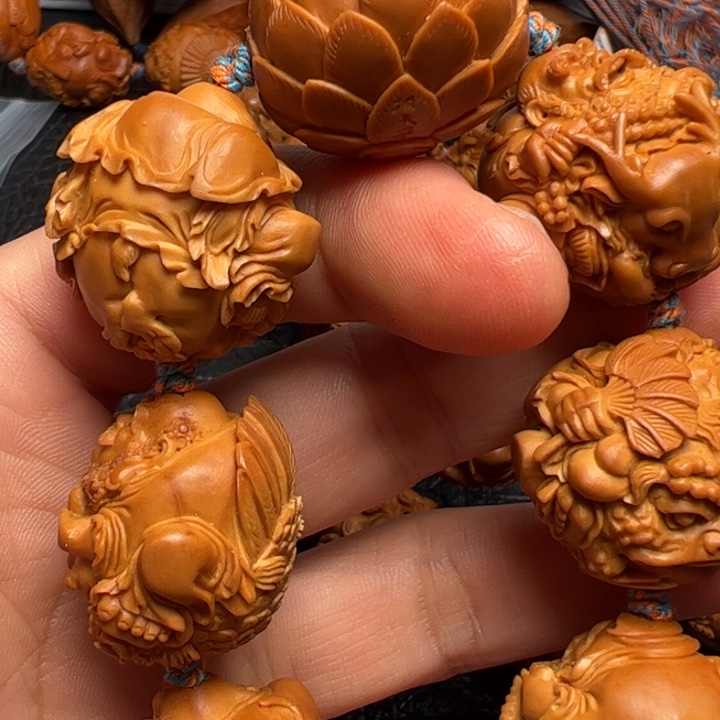 手串/手链橄榄核龙**下达摩