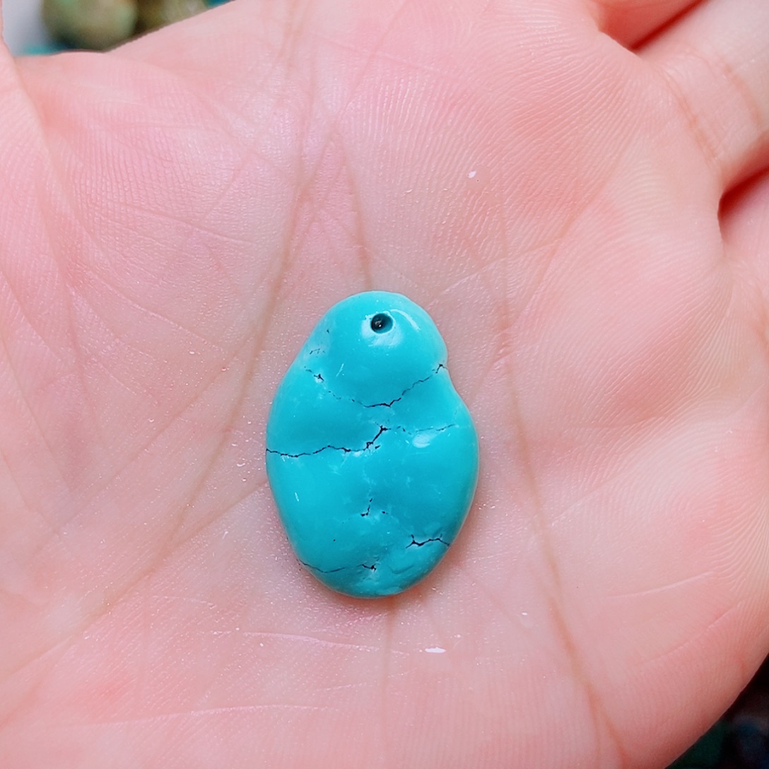 绿松石未镶嵌挂件