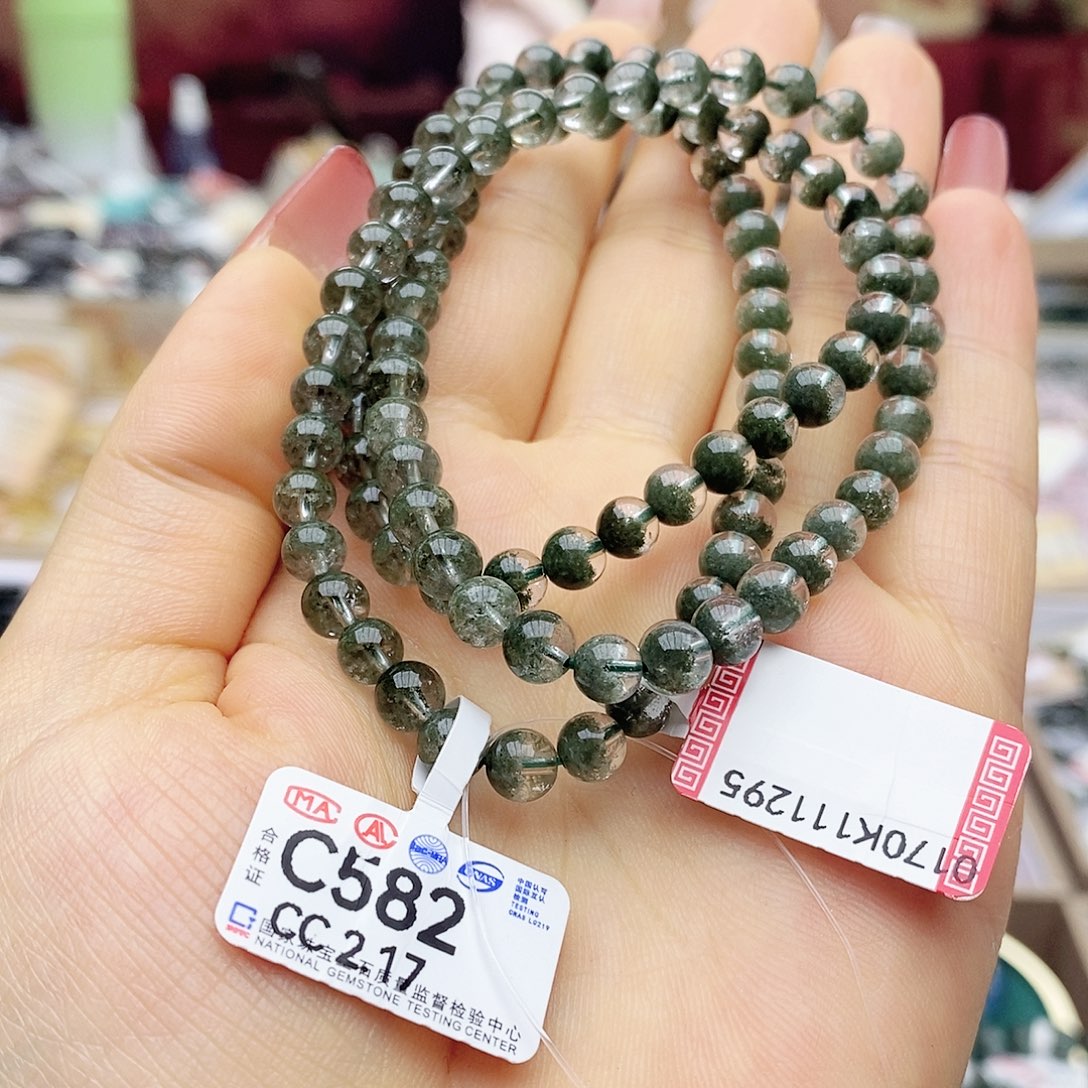 水晶手链未镶嵌C582顶好聚宝盆5.8m多圈